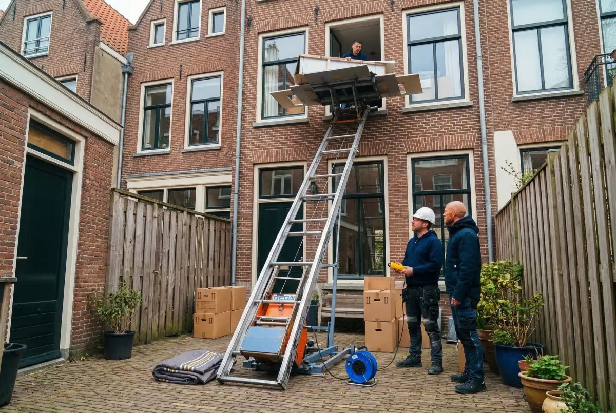 Team Verhuislift Huren Waalwijk bij verhuislift