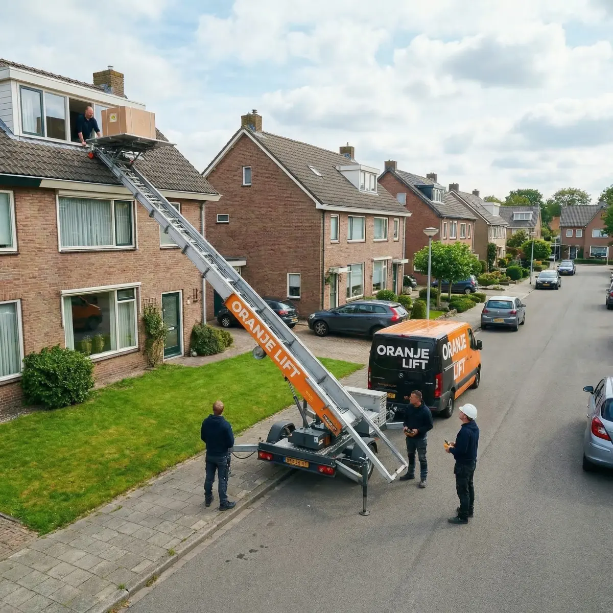 Verhuislift geplaatst in woonwijk Waalwijk